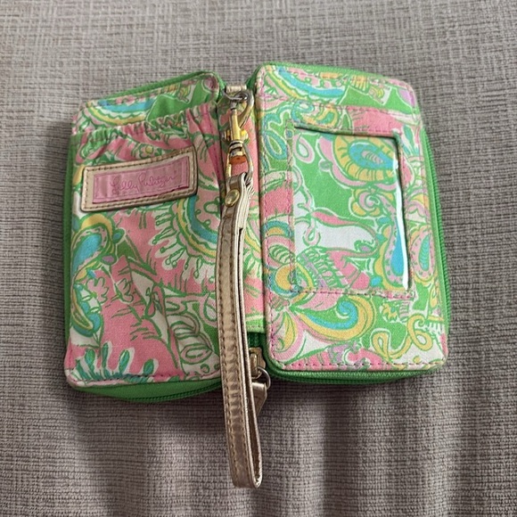 Lilly Pulitzer Zip Around Wallet Wristlet ID Phone Holder 6Lx3.5W - Picture 5 of 7
